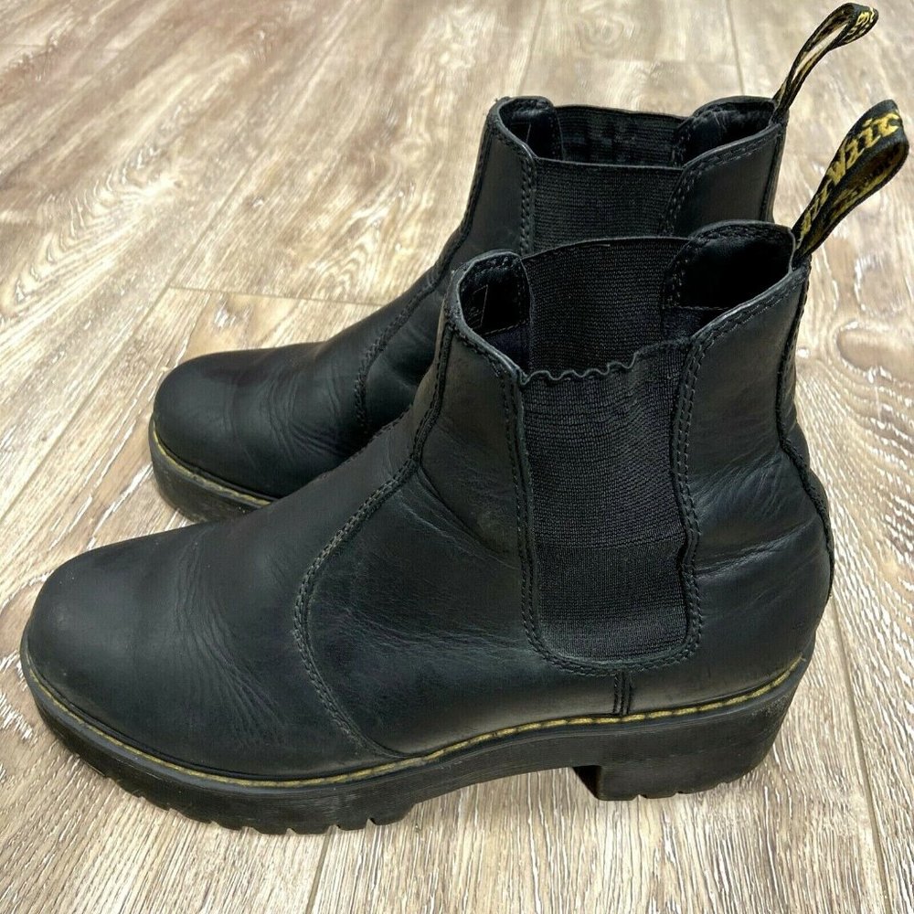 Dr Martens Rometty Black Chelsea Slip On Boots